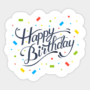 Happy Birthday t-shirt Sticker